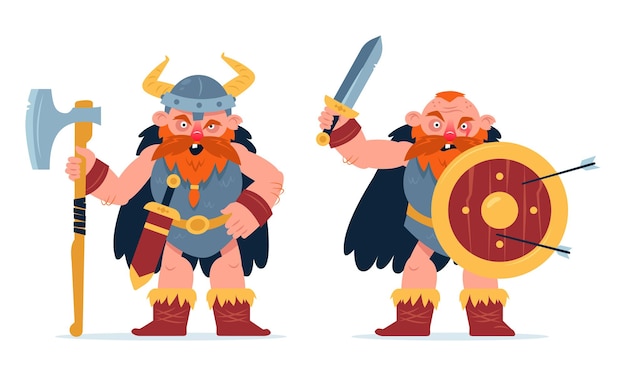 Vikingen stripfiguren set