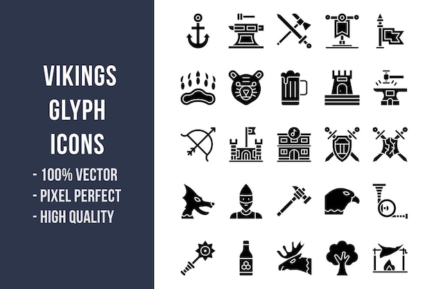 Vikings Glyph Icons