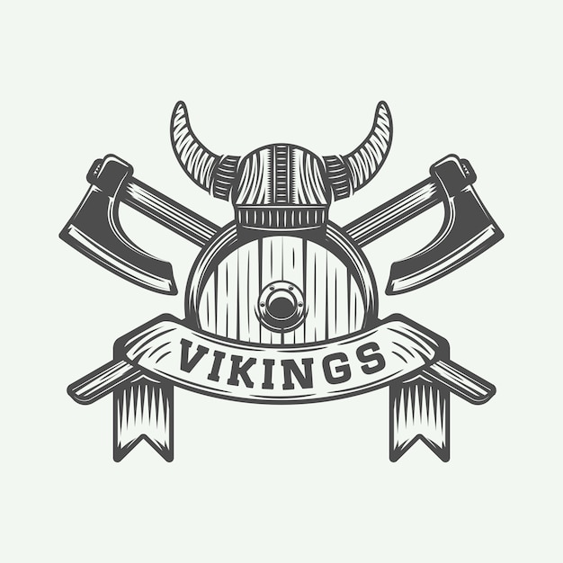 Vector vikings motivational logo