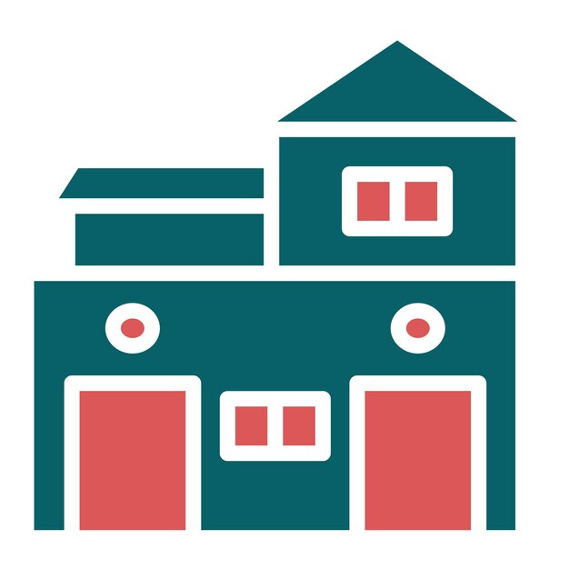 Vector villa icon style