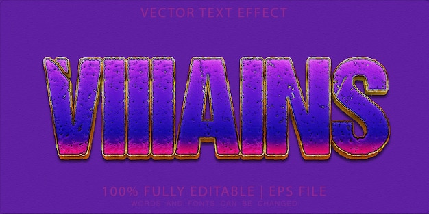 Villain Shine 3d Text Effect