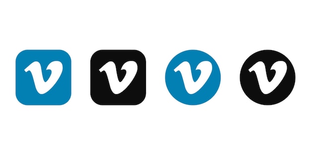 Вектор Популярная бесплатная видеоплатформа vimeo и сервис просмотра видео в интернете.