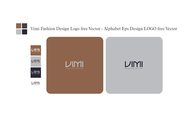 Vimi fashion design logo vettoriale gratuito alfabeto eps design logo vettoriale gratuito