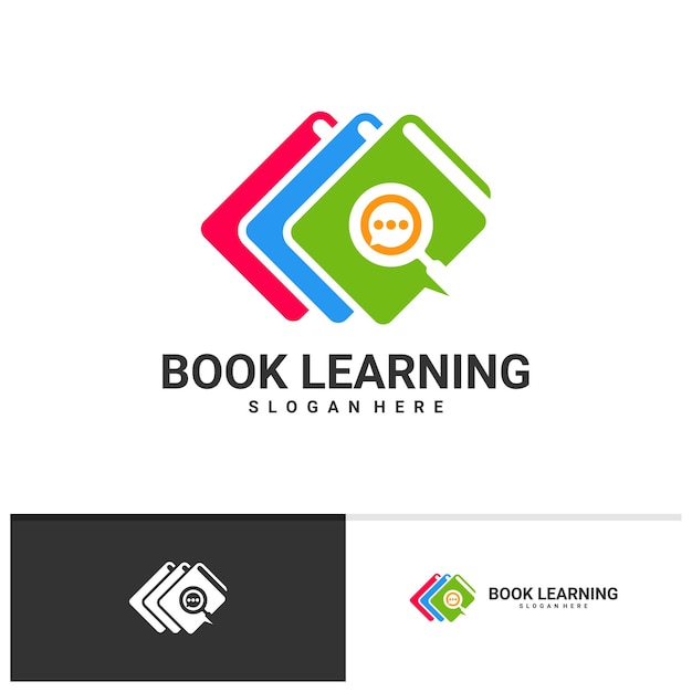 Vind boek logo vector sjabloon Creatieve boek logo ontwerpconcepten