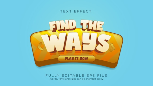 Vind de manieren Game UI Knop Teksteffect Lettertype