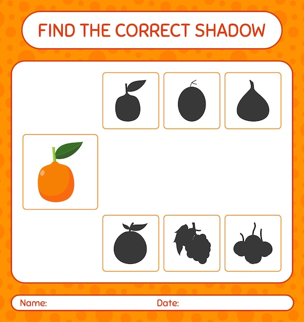 Vind het juiste schaduwspel met imbe. werkblad voor kleuters, activiteitenblad voor kinderen