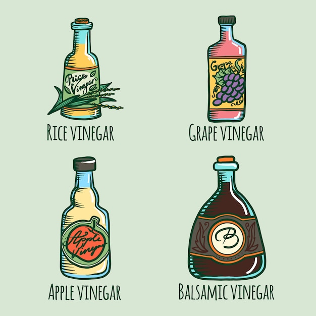 Vinegar icon set