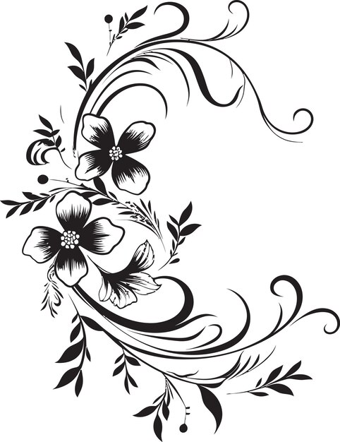 Vineyard elegance monochrome icon ramo del vino sketch logo nero