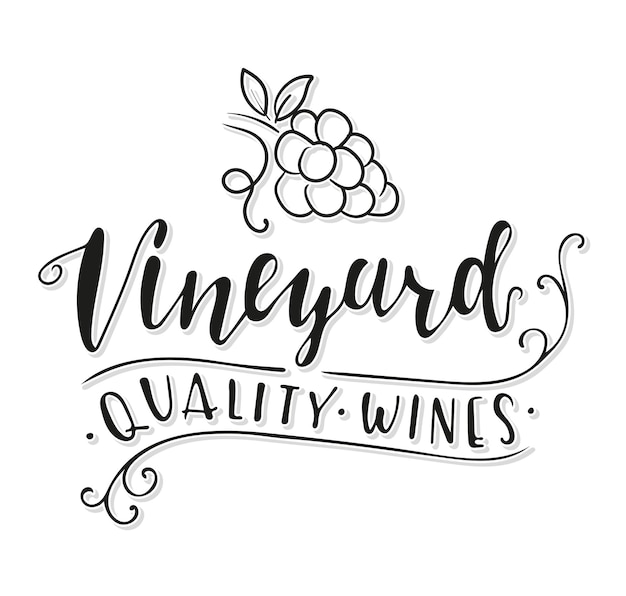 Vineyard Quality Wines zwarte letters