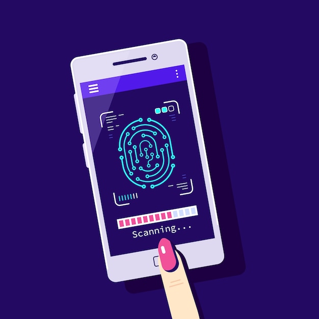 Vingerafdruk scannen naar mobiele telefoon