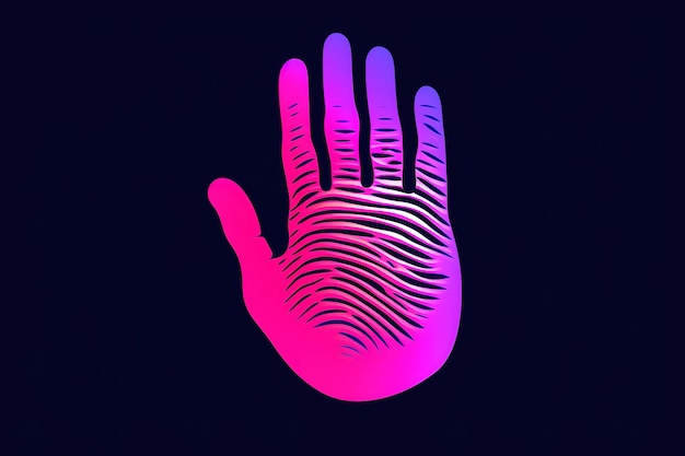 Vector vingerafdrukken biometrische gegevens identificatie autorisatie en verificatie van persoonlijke gegevens
