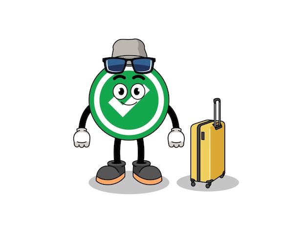 Vinkjemascotte die vakantiekarakterontwerp doet