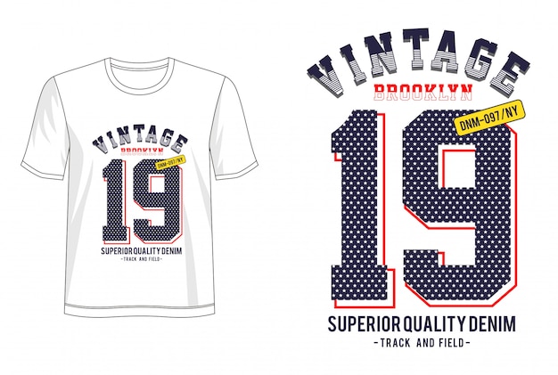 Vector vintage 19 typography for print t shirt