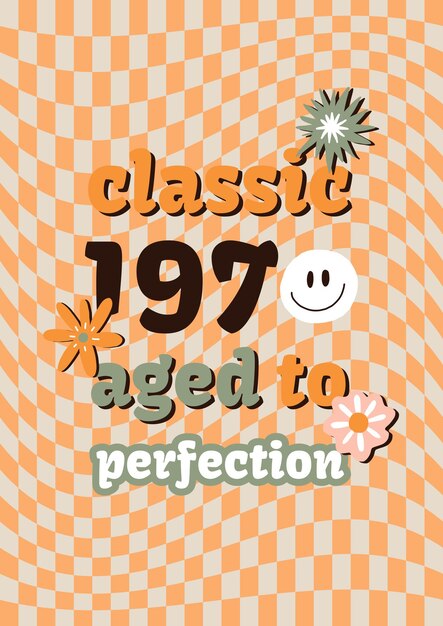 Vintage 1970 birthday. Classic 1970 aged to perfection. Graphic Tshirt cover sticker