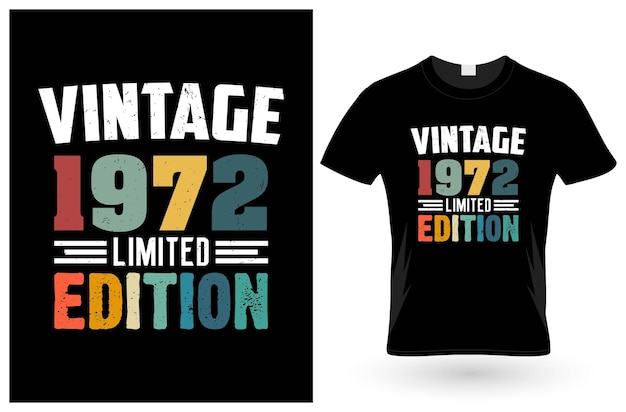 Vintage 1972 limited edition t-shirtontwerp