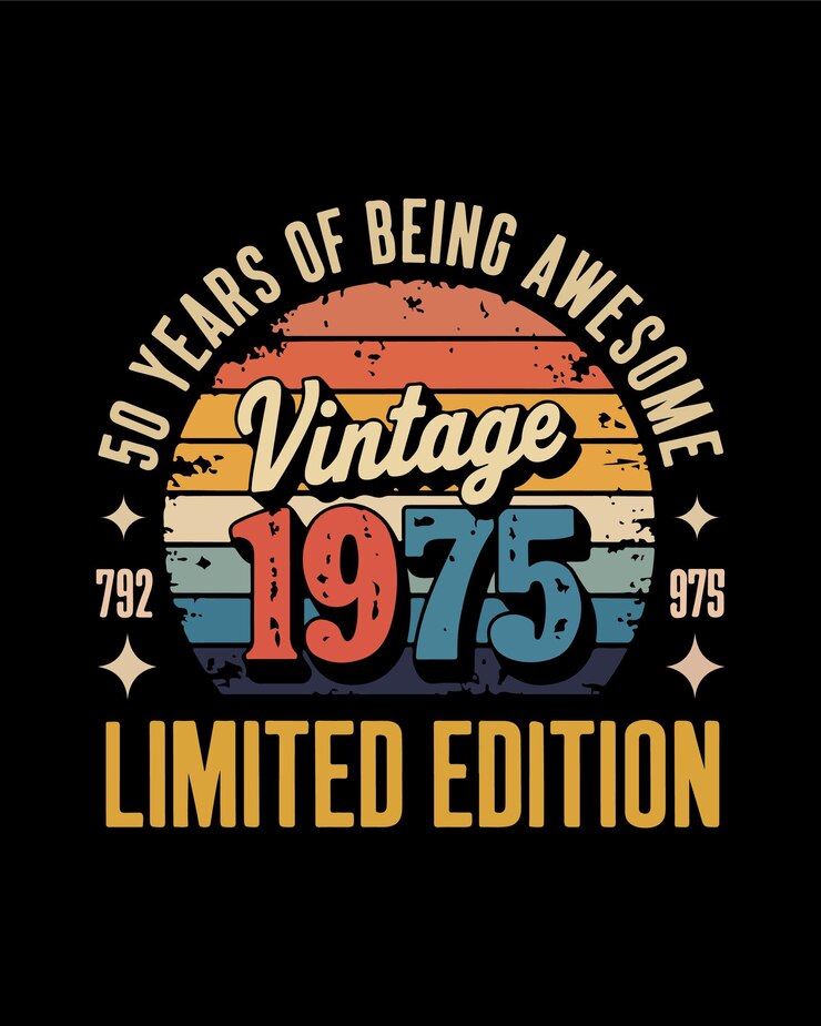 Vintage 1975 TShirt Design