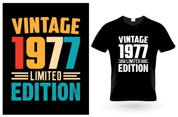 Vector vintage 1977 limited edition tshirt