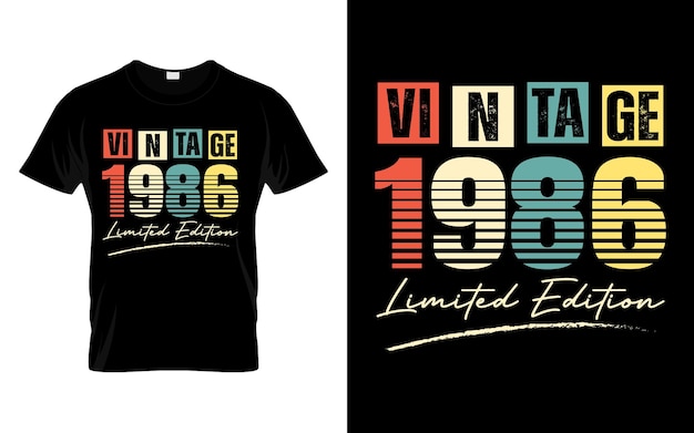 T-shirt leggenda vivente di buon compleanno vintage 1986 in edizione limitata