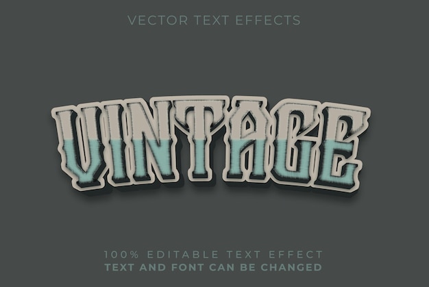 Vintage 3d text effect