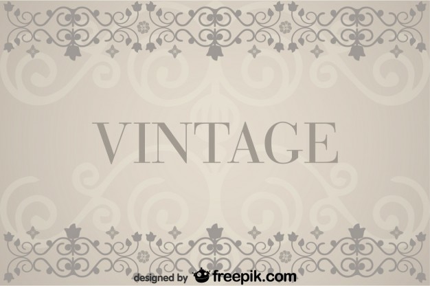 Vector vintage achtergrond met florale retro decoraties