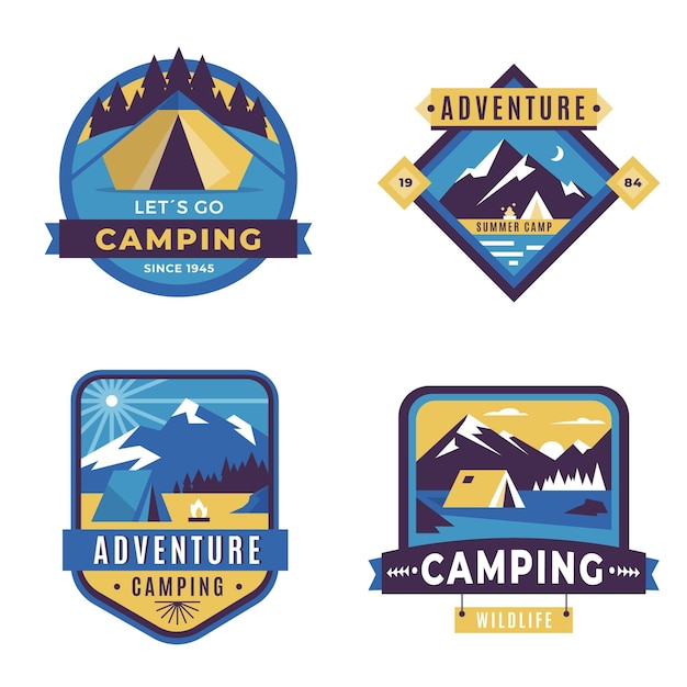 Vintage adventure & camping badges