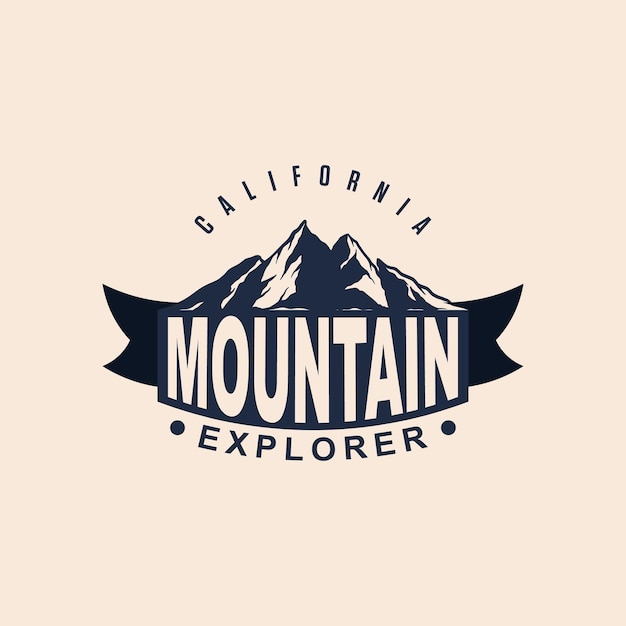 Vintage adventure logo premium vector