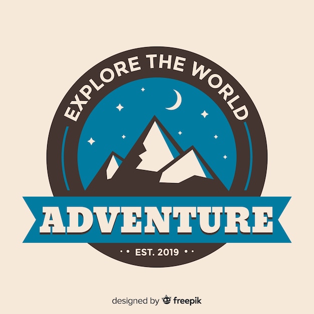 Vector vintage adventure logo