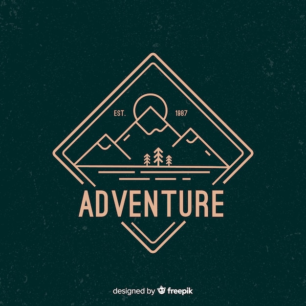 Vector vintage adventure logo