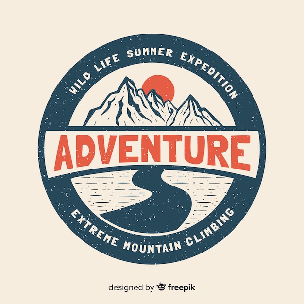 Vector vintage adventure logo