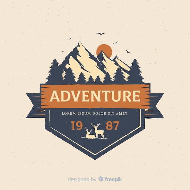 Vector vintage adventure logo