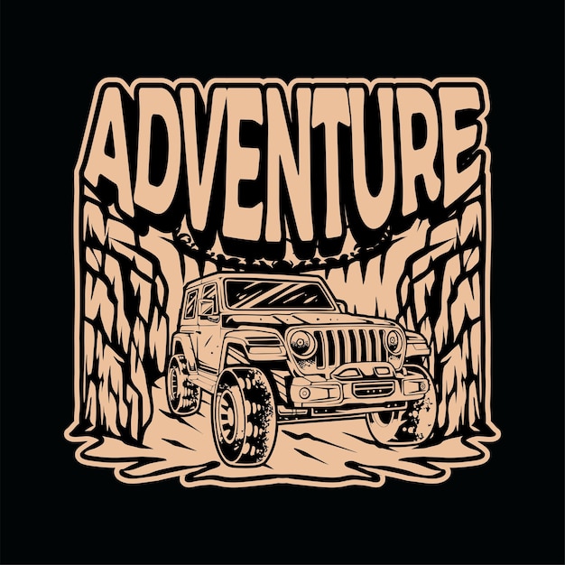 Vintage Adventure Outdoor T shirt Design Illustration