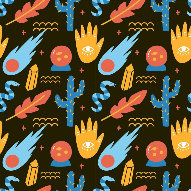 Vector vintage aesthetic seamless background design
