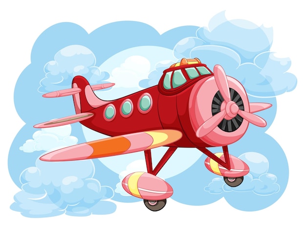 Старинные самолеты, летающие по облачному небу