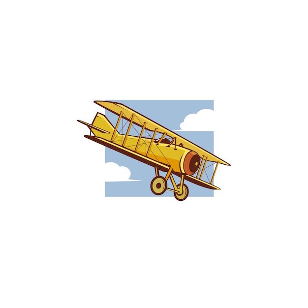 Vector vintage airplane