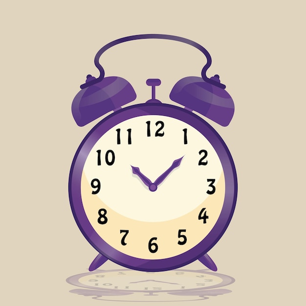 vintage alarm clock vector illustration background