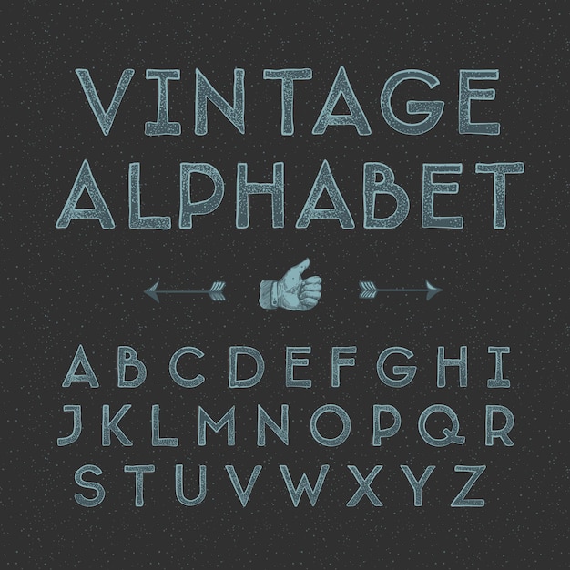 Vector vintage alfabet vectorillustratie