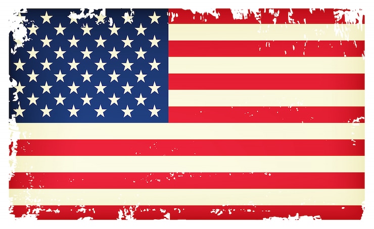 Vector vintage american flag