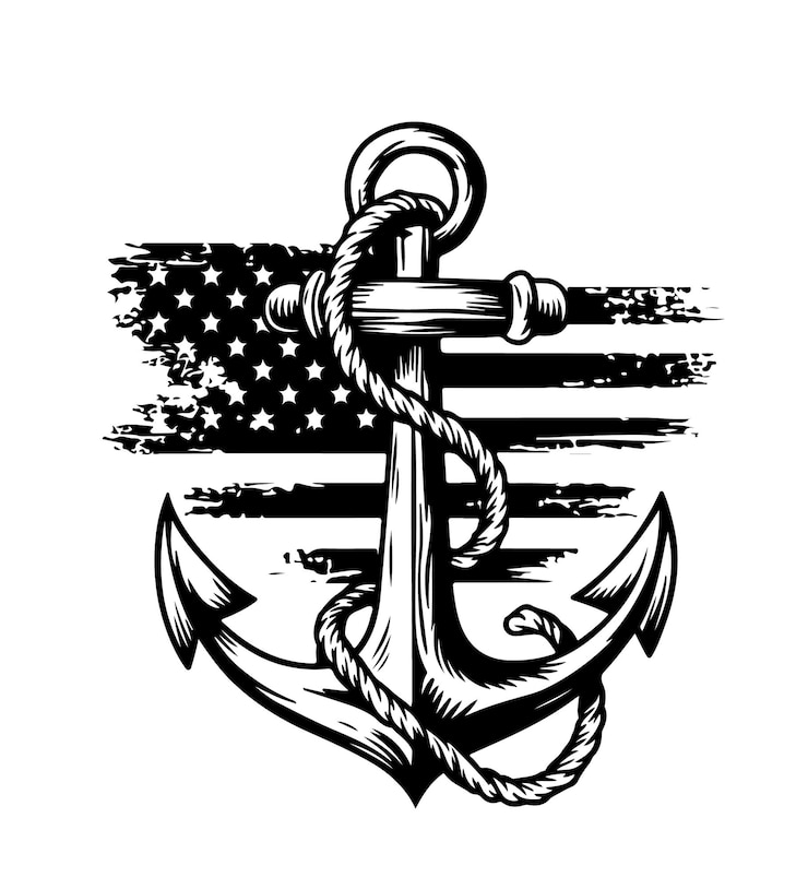 Vector vintage anchor background