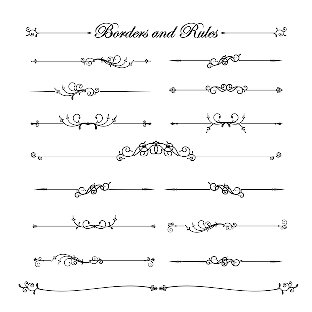ベクトル ヴィンテージと古典的な装飾ラインセット