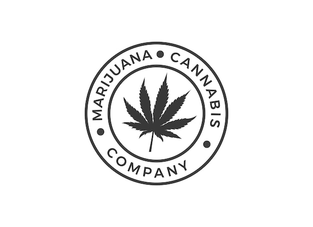 Вдохновение для дизайна логотипа vintage и retro cannabis или marijuana