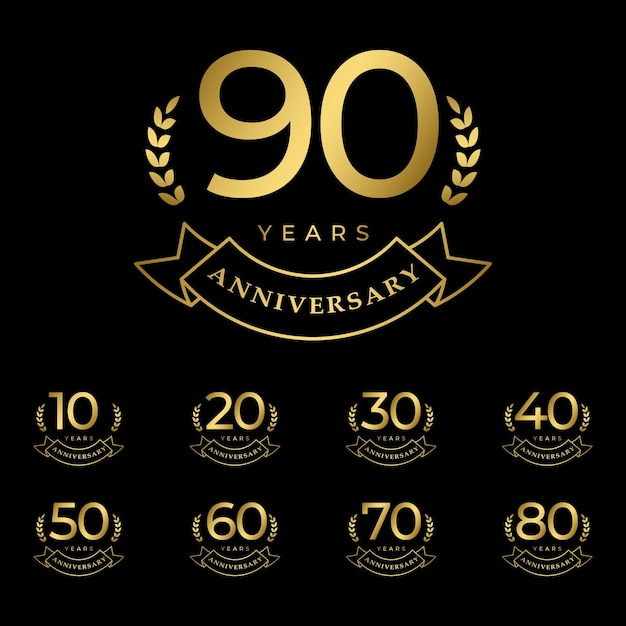 Vintage anniversary logo b10