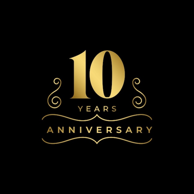 vintage anniversary logo template