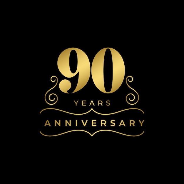 vintage anniversary logo template