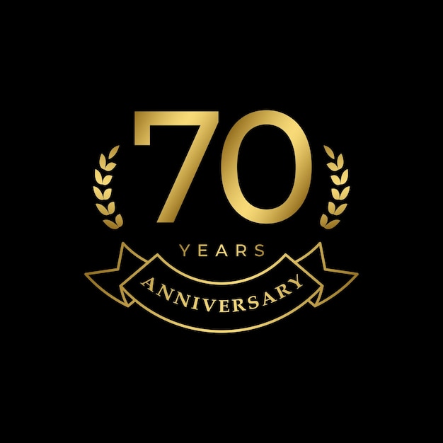 Vintage anniversary logo template