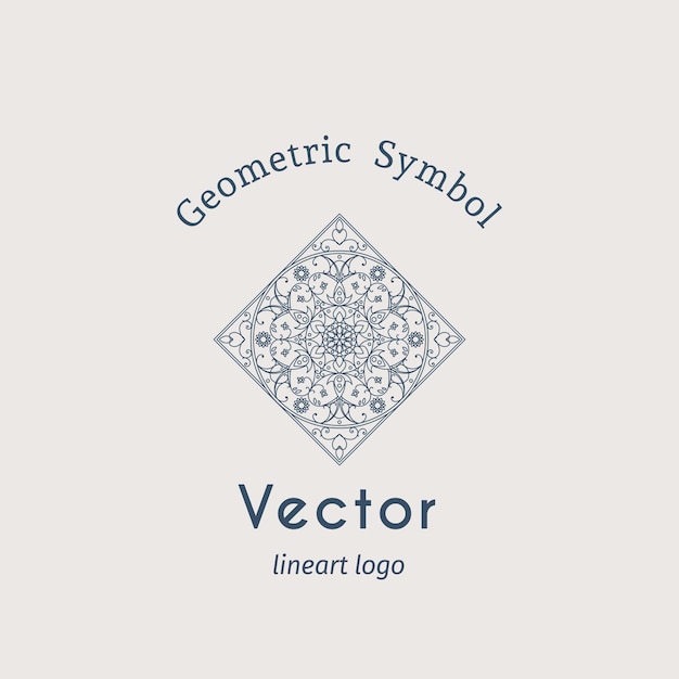 Вектор Винтажное арабское украшение векторная эмблема для роскошных логотипов и ретро декоративного дизайна