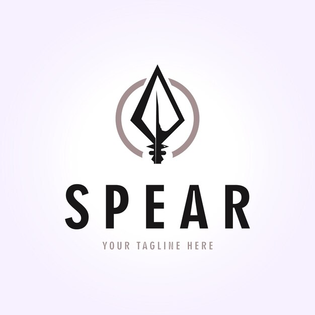 Vintage arrow logo design simple spear icon emblem vintage retro vector illustration