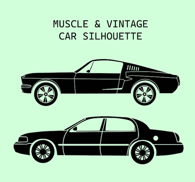 Vector vintage auto silhouet