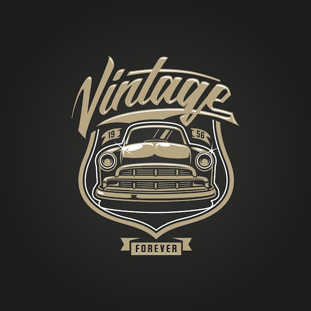 Vector vintage auto