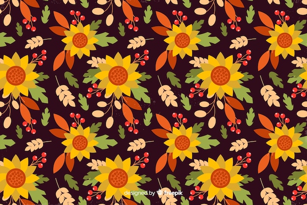 Vector vintage autumn background vintage style