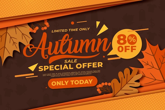 Vintage autumn sale concept